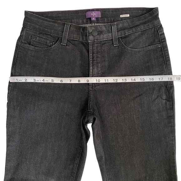 NYDJ Lift Tuck Technology Studded Rhinestones Bootcut Jeans Women’s Size 8 Black - Picture 8 of 14